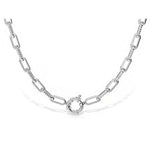 14k Solid White Gold Regency Necklace (12.0.gr.tw) - JewelryNest