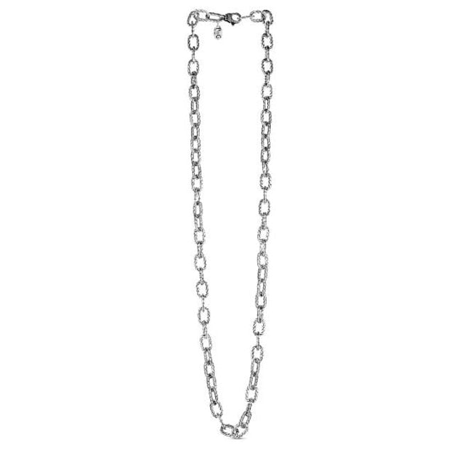 Sterling Silver Woven Link Mens Necklace (49.70.gr.tw) - JewelryNest
