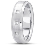 14k Gold Princess Cut Diamond Wedding Band (0.18 ct.tw) - JewelryNest