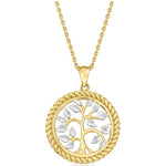 14k Gold Round Circle Tree of Life ( 3.8.gr.tw) - JewelryNest