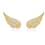 14K Diamond Angel Wings Climber Earrings (0.50.ct.tw) - JewelryNest