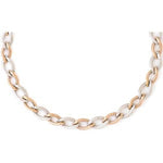 14k Solid Gold Two - Tone Regency Necklace (27.5.gr.tw) - JewelryNest