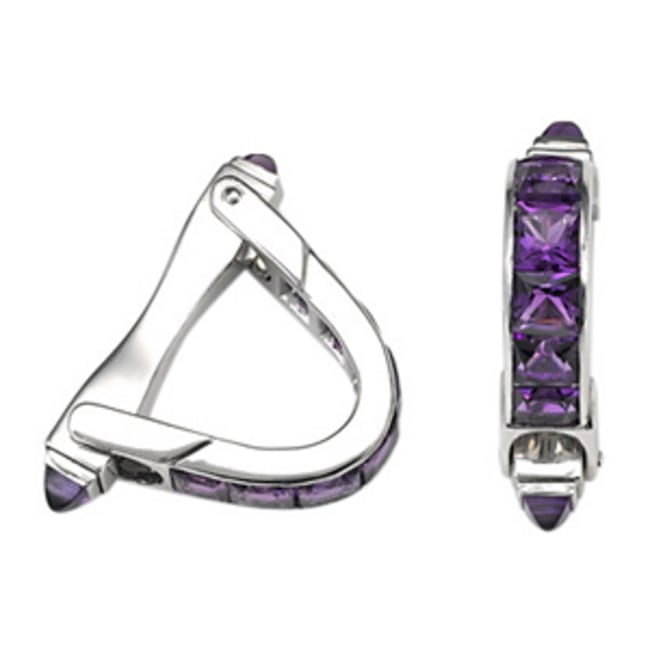 18K Gold Art Deco Reproduction Amethyst Cufflink (6.70.cts.tw) - JewelryNest