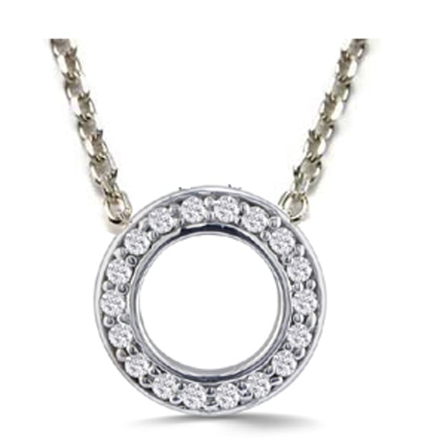 14k Gold Diamond Circle Of Life Pendant Necklace (0.38.ct.tw) - JewelryNest