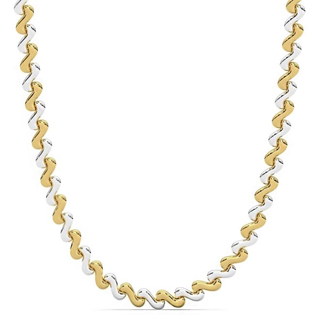 14k Solid Gold Beveled San Marco Necklace (31.05.gr.tw) - JewelryNest