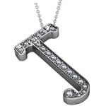 14k Diamond Initial English Letter "J" Necklace (0.27.ct.tw) - JewelryNest