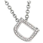 14k Gold Diamond Initial English Letter "D" Necklace (0.25.ct.tw) - JewelryNest