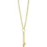 14k Solid Gold Briolette Citrine Tassel Necklace (3.0.cts.tw) - JewelryNest