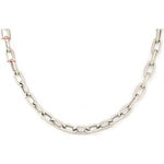 14k Solid White Gold Curve Regency Necklace (25.1.gr.tw) - JewelryNest