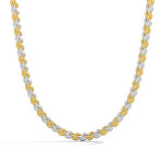 14k Gold Two - Tone Regency Braid Necklace (32.5.gr.tw) - JewelryNest