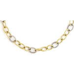 14k solid Gold Two - Tone Regency Contempo Necklace (18.6.gr.tw) - JewelryNest