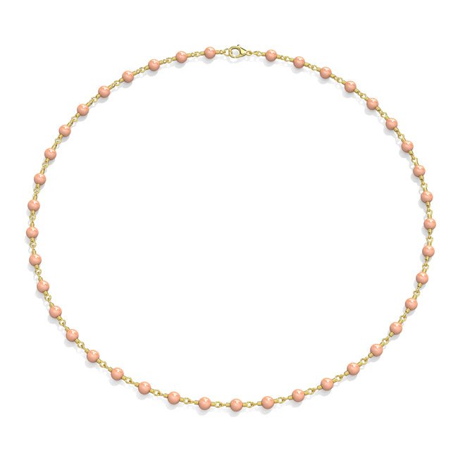 14k Gold Pink Cultured Freshwater Pearl Twisted Necklace - JewelryNest