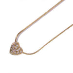 14k Yellow Gold Diamond Heart - shaped Necklace (0.24.ct.tw) - JewelryNest