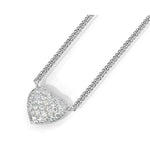 14k Gold Diamond Puffed Heart - Shaped Necklace (0.24.ct.tw) - JewelryNest