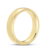 14k Plain Gold Low Dome Comfort Fit Wedding Band (5.0 mm) - JewelryNest