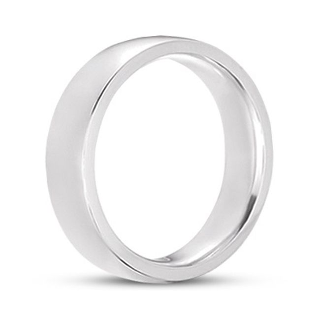 14k White Gold Dome Comfort Fit Milligrain Wedding Band (2.0.mm) - JewelryNest