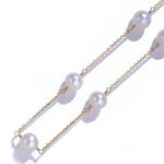 14k Cultured Freshwater Pearl By The Yard Necklace - JewelryNest