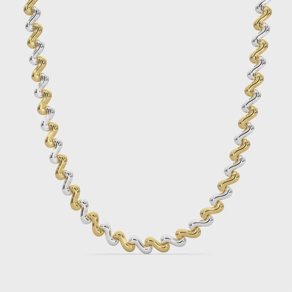 14k Solid Gold Beveled San Marco Necklace Video