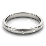14k Solid White Gold Diamond Wedding Band (0.20.ct.tw) - JewelryNest