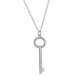 Traditional Sterling Silver Key Pendant Necklace (9.6.gr.tw) - JewelryNest