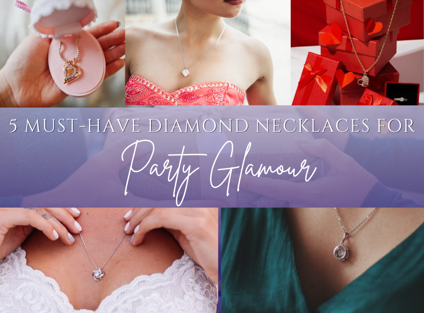 Explore 5 Diamond Necklaces That Complement Formal Party Wear Dresses