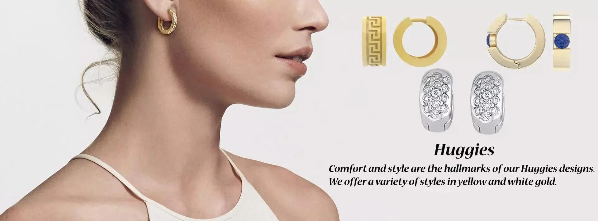 Designer Gold Huggie Earrings