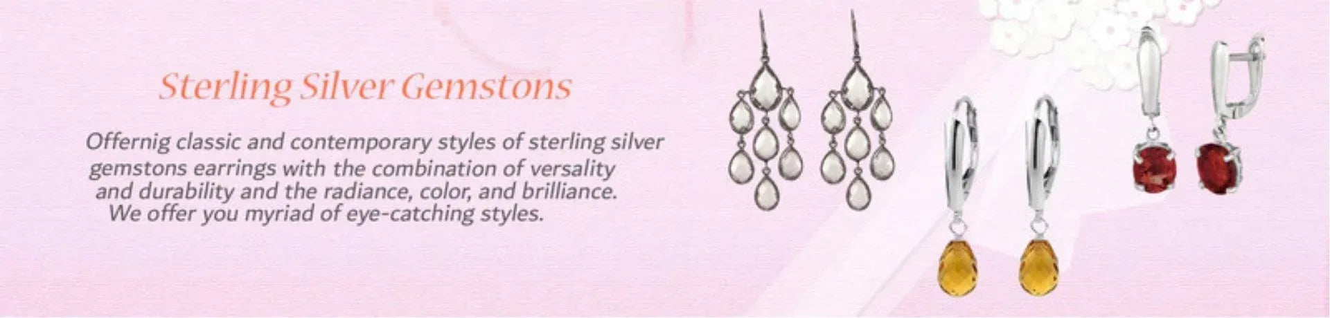 Sterling Silver Gemstone Earrings | JewelryNest