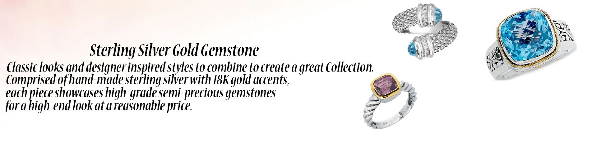 Sterling Silver Gold Gems - JewelryNest