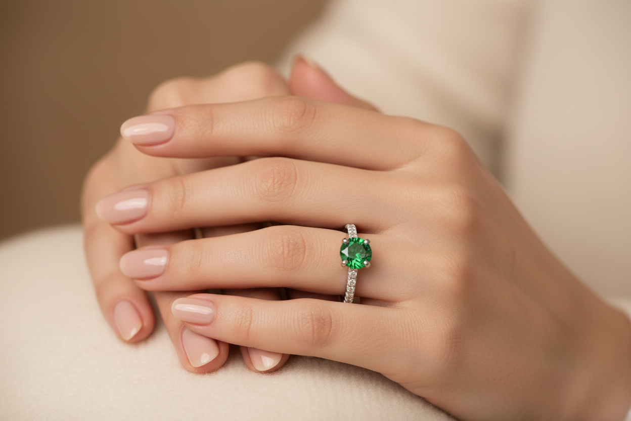 Custom Siamond Engagement On hand