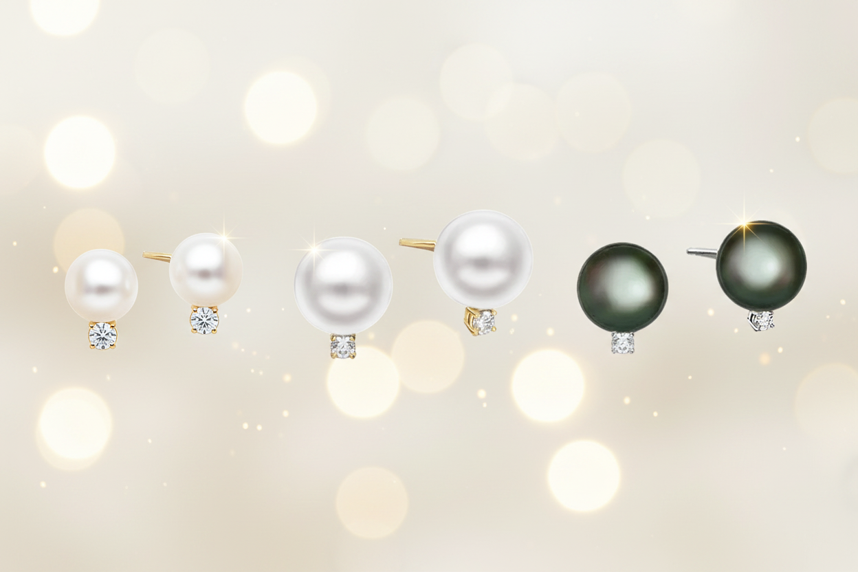 Diamond Pearls Earrings