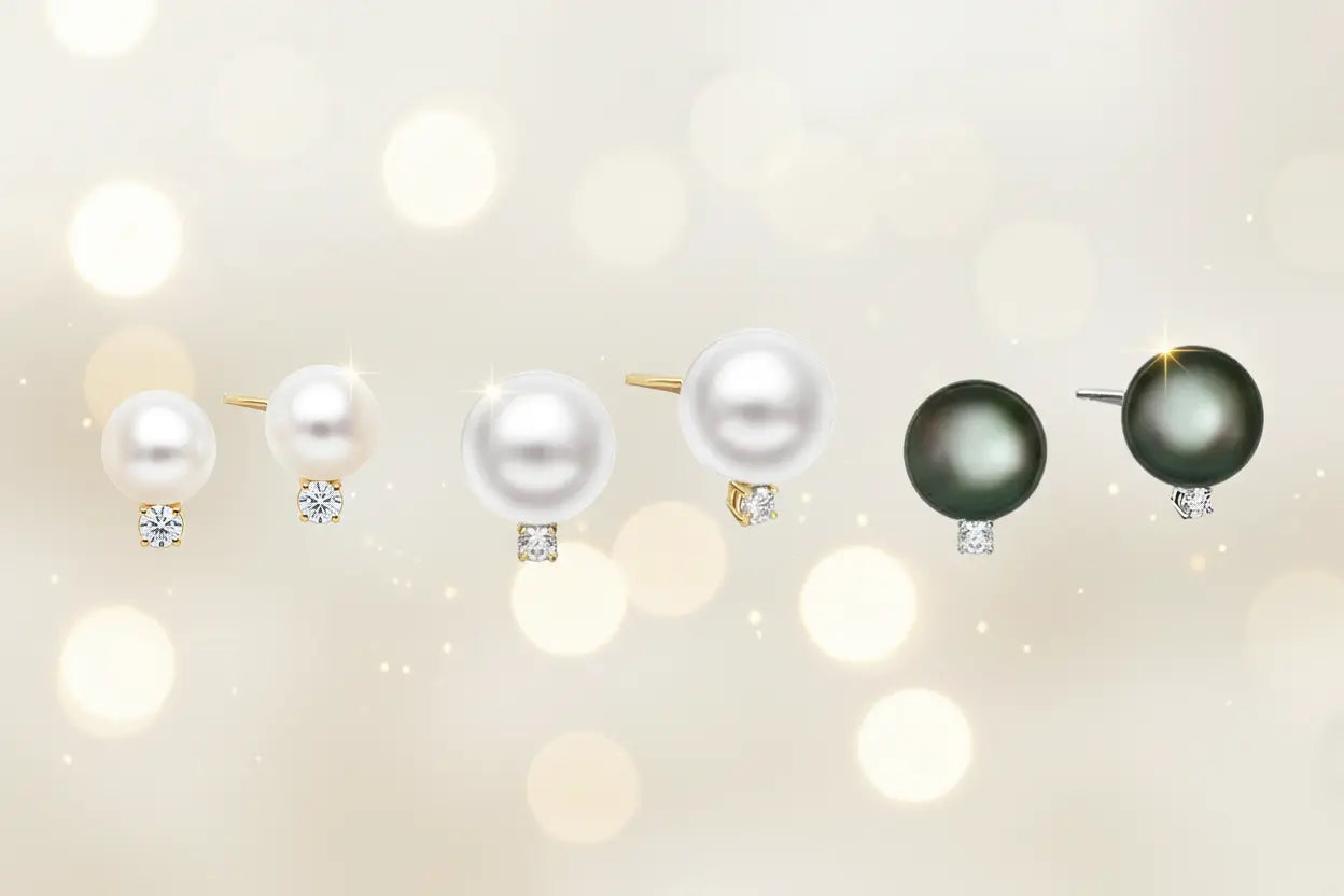 Diamond Pearls Earrings