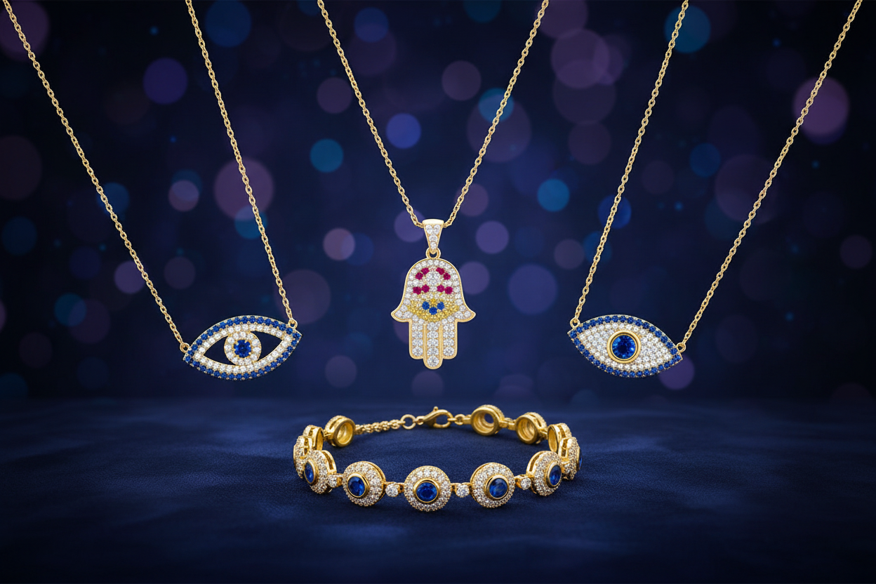 Diamond Precious Evil Eye Banner