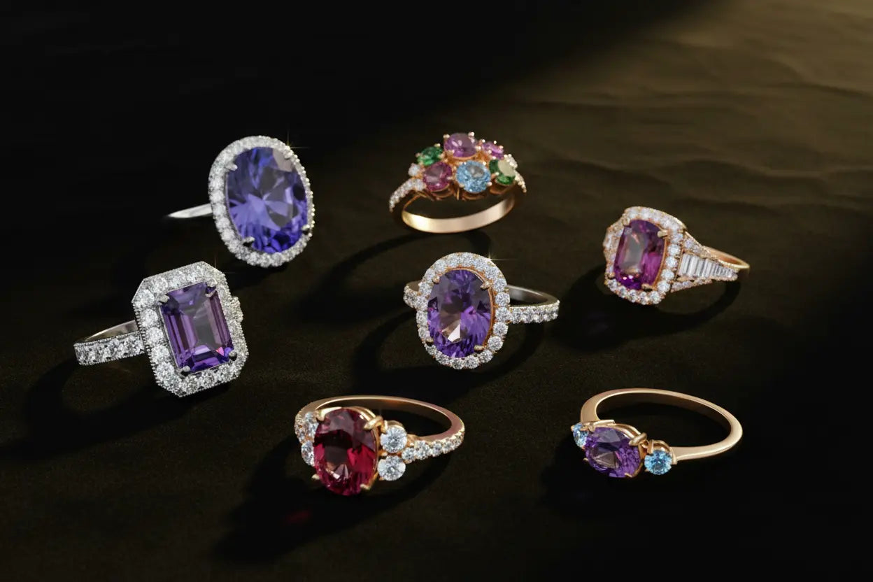 Diamond & Semi-Precious Gemstone Rings — Luxury