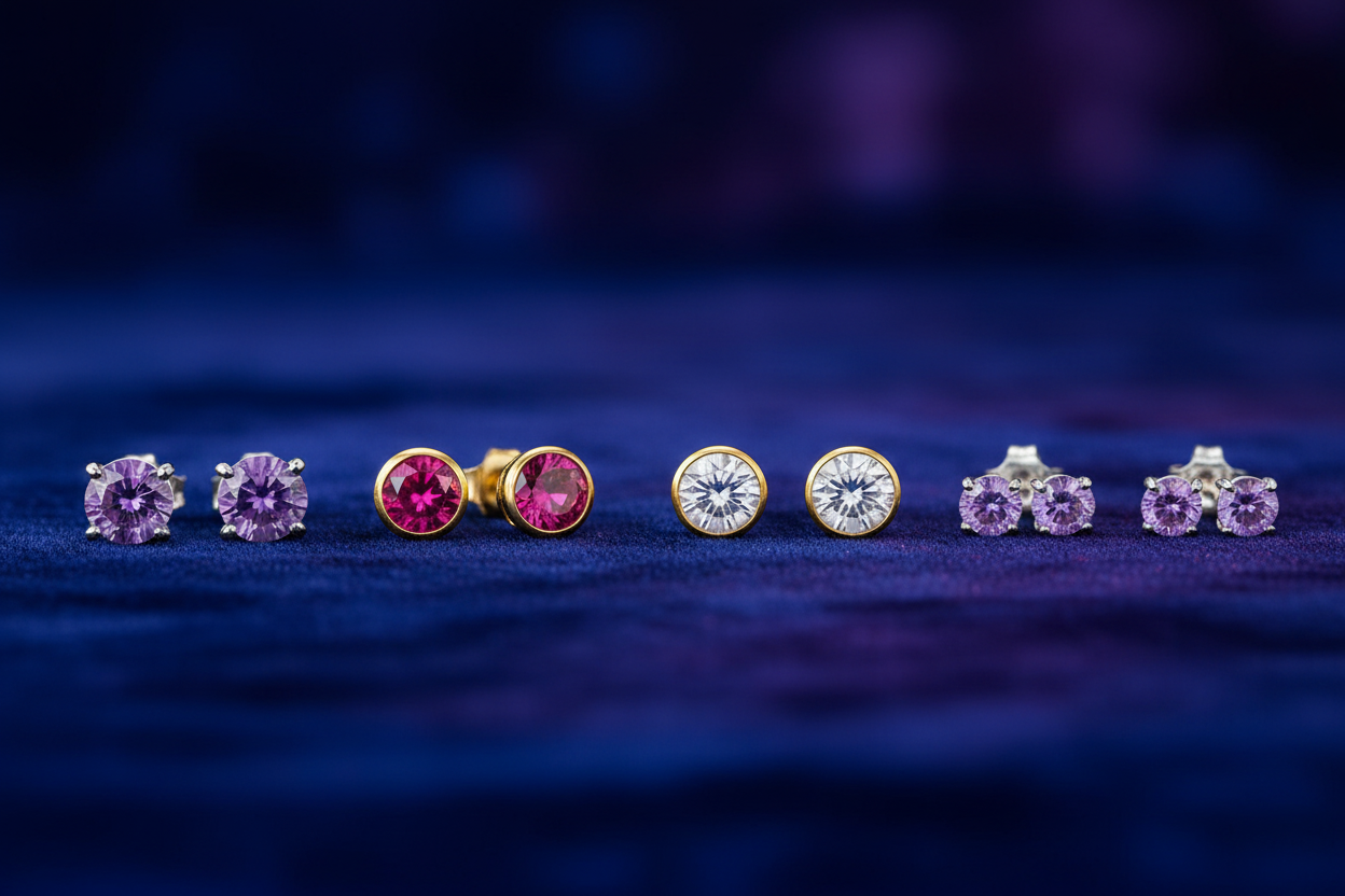 Gemstone Studs Wide Banner