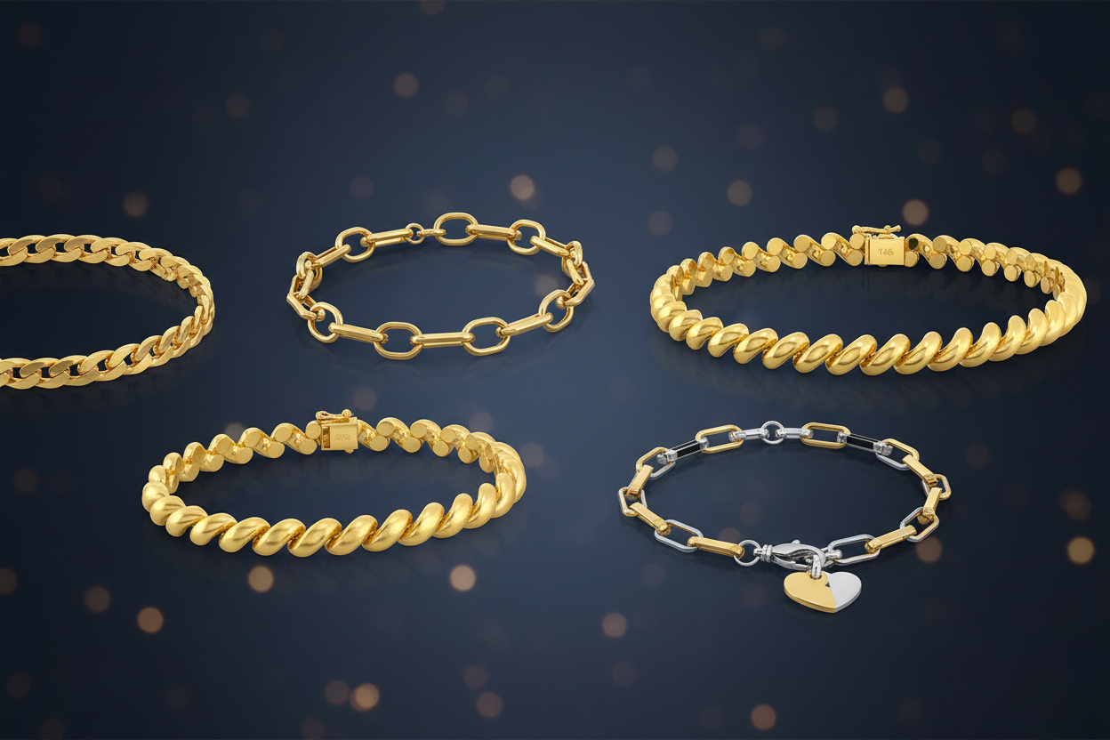 Solid Gold Bracelets Banner