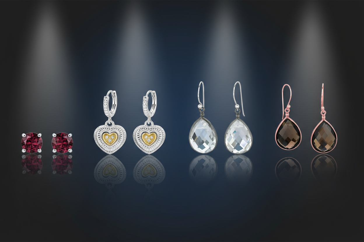 Sterling Silver Gemstone Earrings Banner