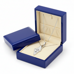 14k Diamond Israel Map Necklace in Royal Blue Box