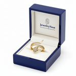 14k Gold Diamond Ruby Snake Ring in JewelryNest Box