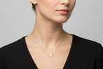 14k Gold Mini Star Diamond Necklace on Model