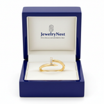 14k Gold Spiral Diamond Nail Ring in JewelryNest Box