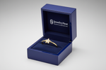 14k Gold Star Diamond Ring in JewelryNest Royal Blue Box