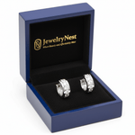 14k Solid Gold Round Diamond Huggies Earring (0.80.ct.tw) - JewelryNest LLC