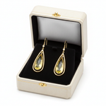 Lemon Quartz Diamond Earrings in Box