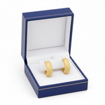 18k Sandblast Huggie Earrings in Royal Blue Box