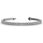 14k Solid Gold Round Diamond Tennis Bracelet (4.40.cts.tw) - JewelryNest