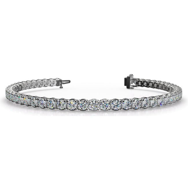 14k Solid Gold Round Diamond Tennis Bracelet (3.0.cts.tw) - JewelryNest