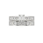 14k gold emerald cut diamond bridal wedding band set with 1.90 carats total from JewelryNest, featuring sparkling diamond accents.