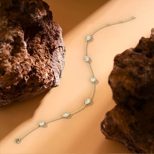 14K Lab Grown Diamond Stationary Bracelet (0.84 ct.tw) - JewelryNest