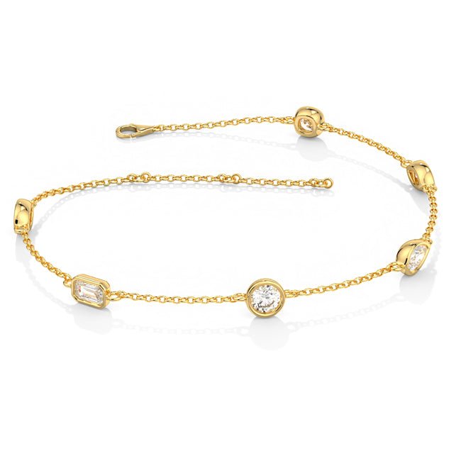 14K Lab Grown Diamond Stationary Bracelet (0.84 ct.tw) - JewelryNest