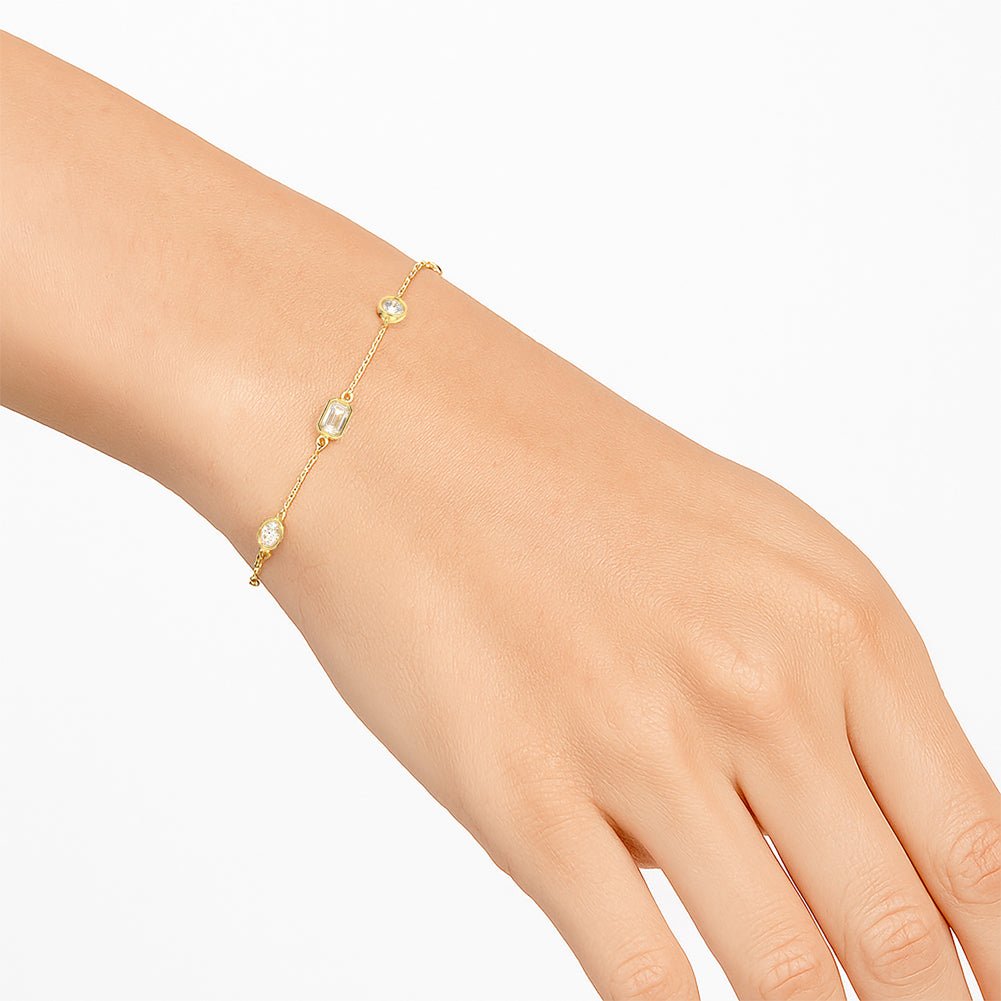 14K Lab Grown Diamond Stationary Bracelet (0.84 ct.tw) - JewelryNest